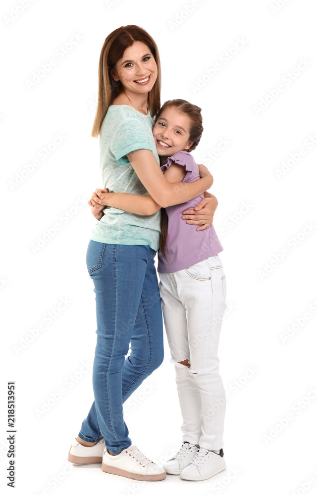 Mother with child on white background. Happy family Mother with child on white background. Happy family