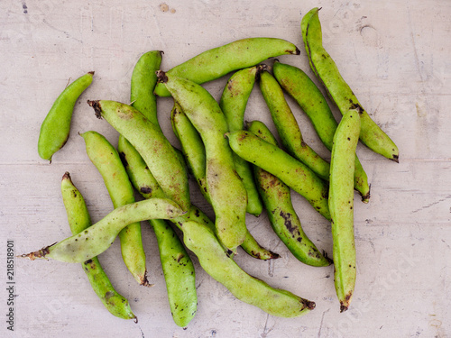Fava beans fresh from market