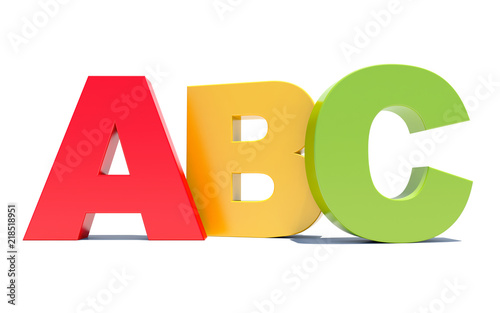 ABC colored alphabet letters photo