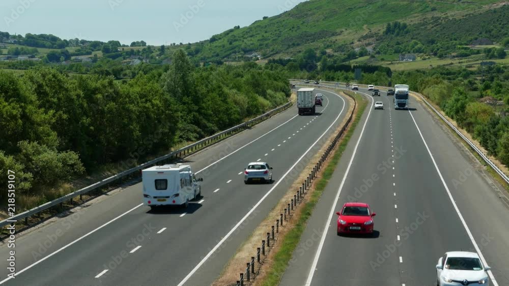 View south along the main A1 / N1 Irish road at the Northern Irish border area. View south along the main A1 / N1 Irish road at the Northern Irish border area.