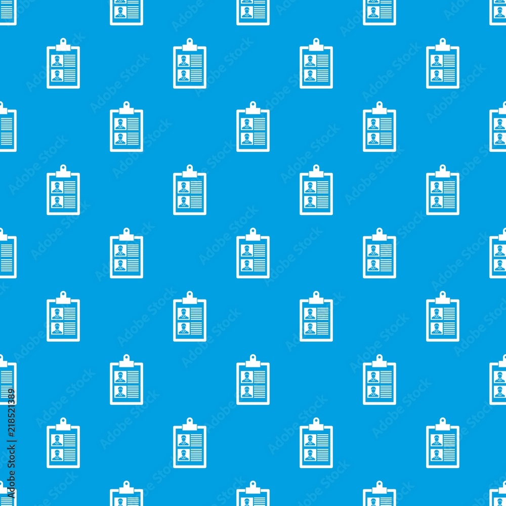 Resume of two candidates pattern repeat seamless in blue color for any design. Vector geometric illustration Resume of two candidates pattern repeat seamless in blue color for any design. Vector geometric illustration