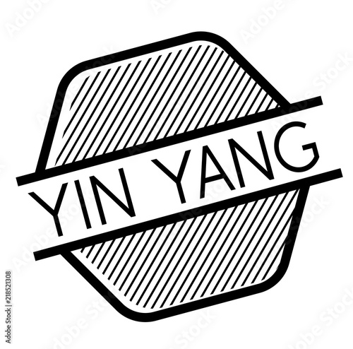 ying yang black stamp