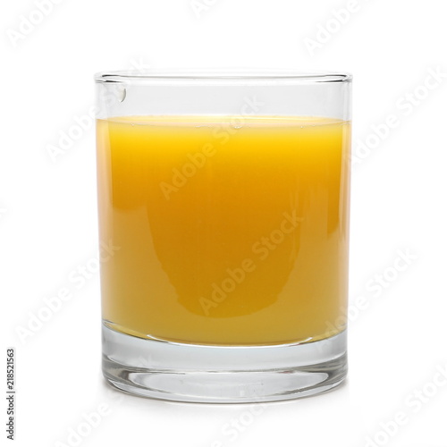 Wallpaper Mural glass with orange juice isolated on white Torontodigital.ca