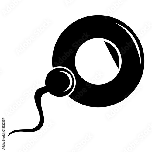 Fertilization egg icon. Simple illustration of fertilization egg vector icon for web