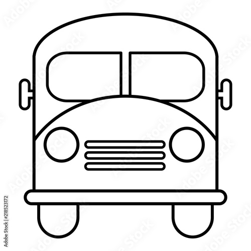 School bus icon. Outline illustration of school bus vector icon for web