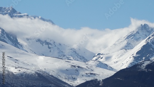 schneebedeckte Berge in Norwegen