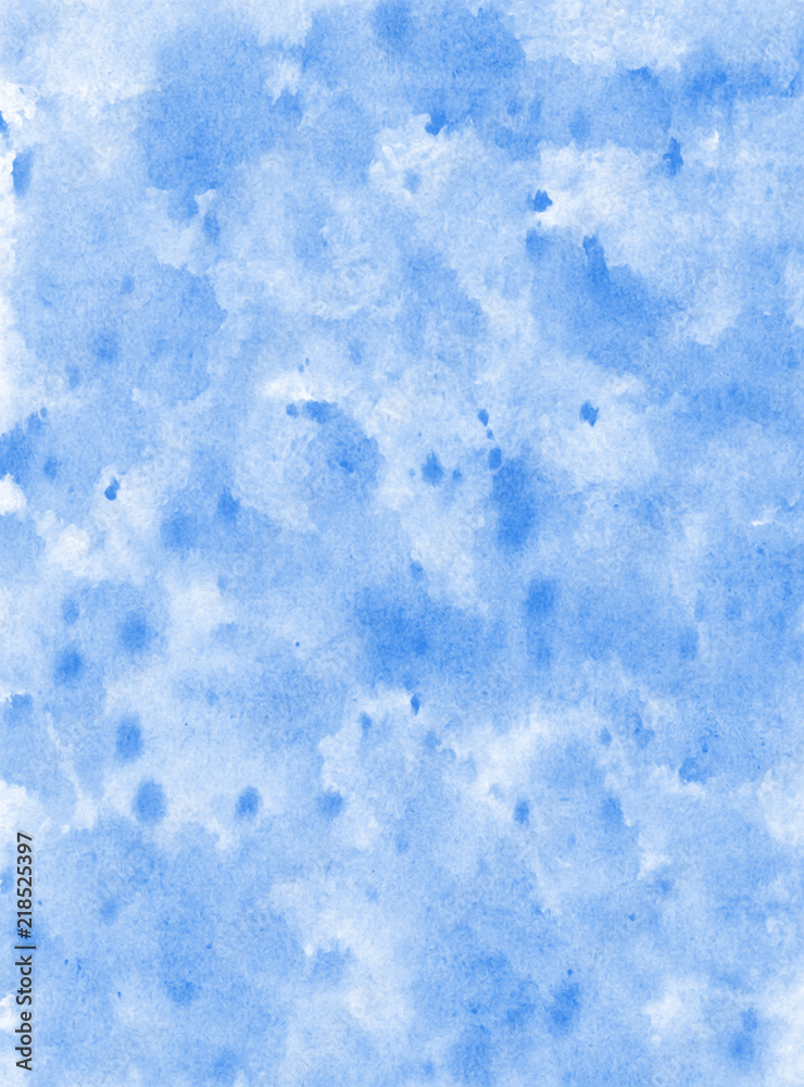 Obraz premium Blue watercolor background. Abstract texture. Vector illustration.