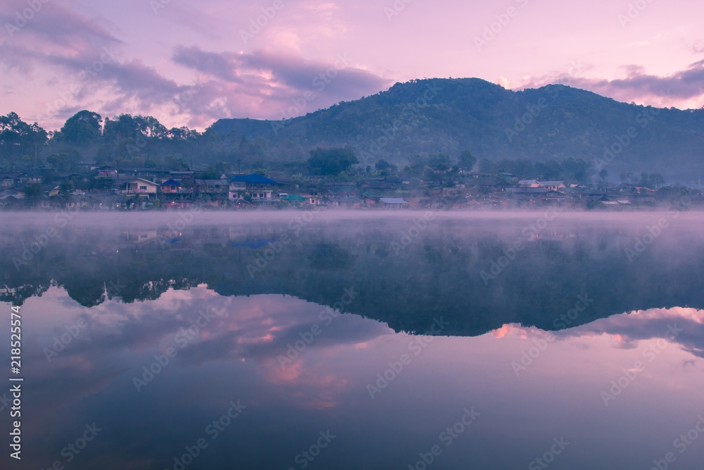 Reservoir at the Sunrise time