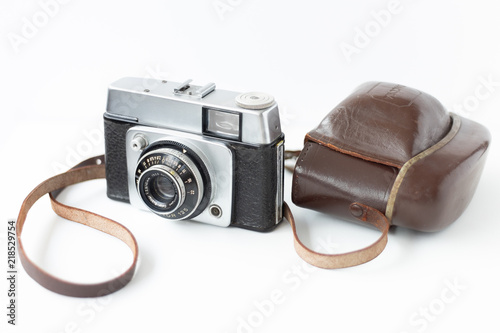 Old Camera with original case left view