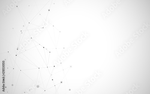 Abstract connecting dots and lines. Connection science and technology background. Vector illustration.