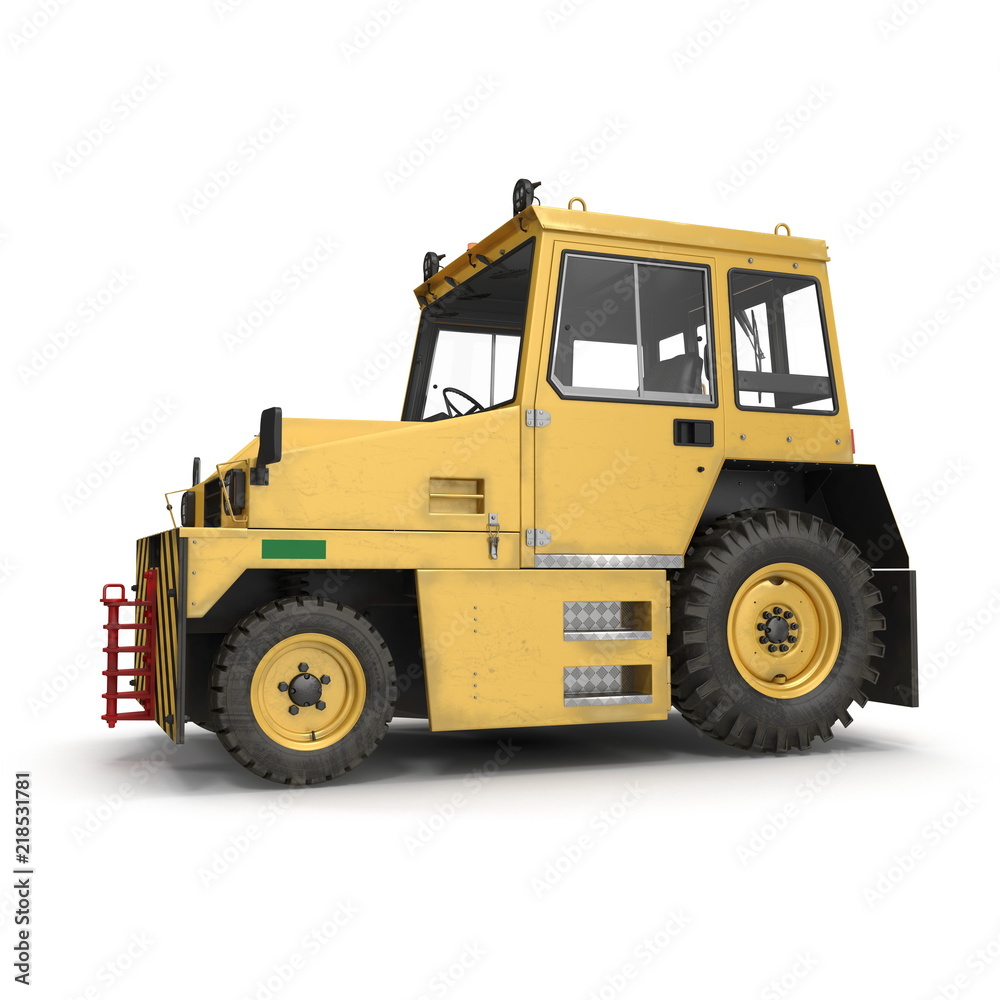 Airport Push Back Tractor. 3D illustration isolated on white background