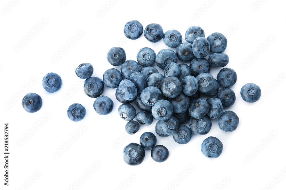 Tasty juicy ripe blueberries on white background Tasty juicy ripe blueberries on white background