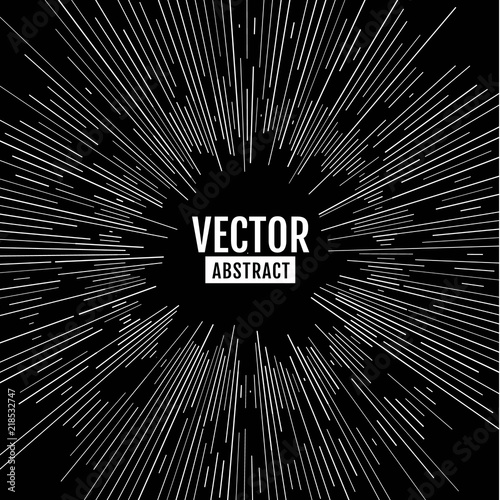 Explosion vector illustration. Comic Radial Speed Lines Background. 