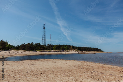 two cellular tower on Kolka cape  Latvia