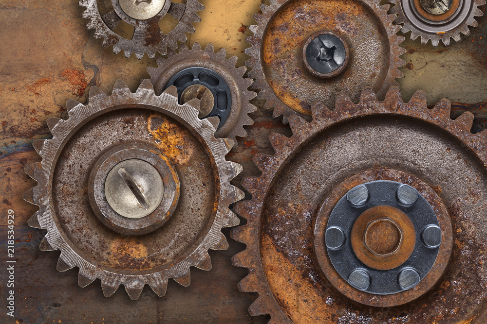 Rusty Gear Collage