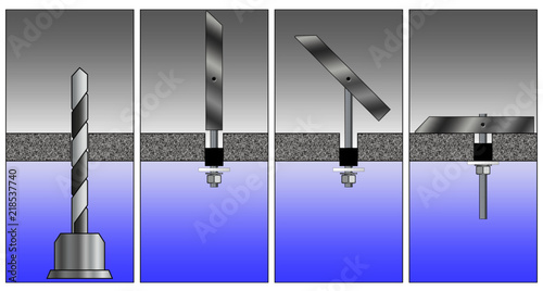 Appearance and installation diagram of  ceiling anchors