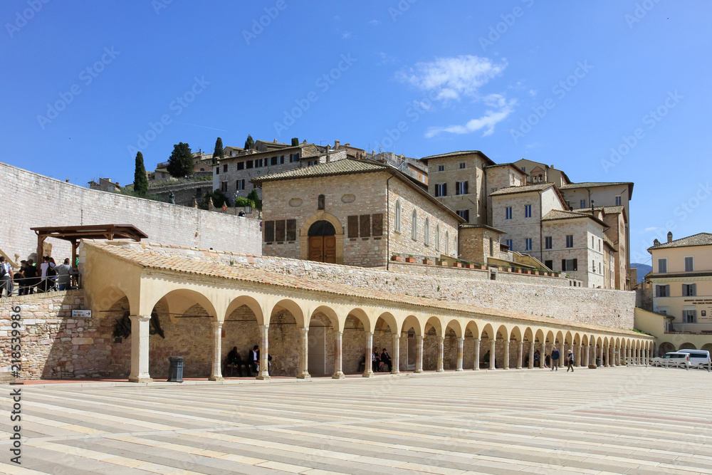Arcade near the Basilica of Saint Francis of Assisi
