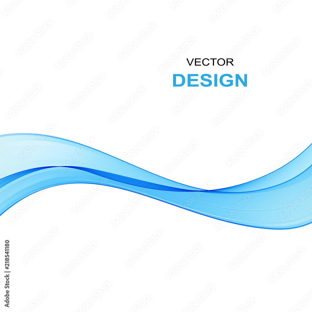Abstract blue wave background Transparent blue wave on white background ...