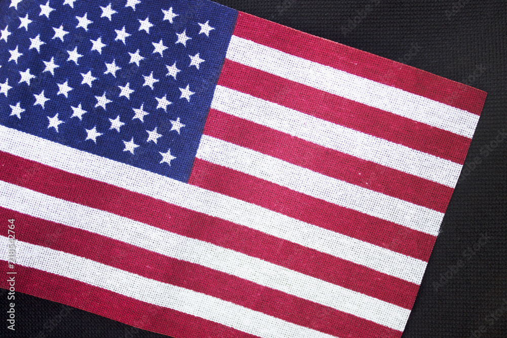 Fototapeta premium American flag black background
