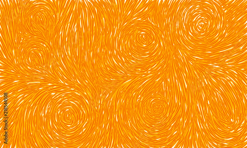 Vector background handmade. Yellow background drawn with vector brush strokes