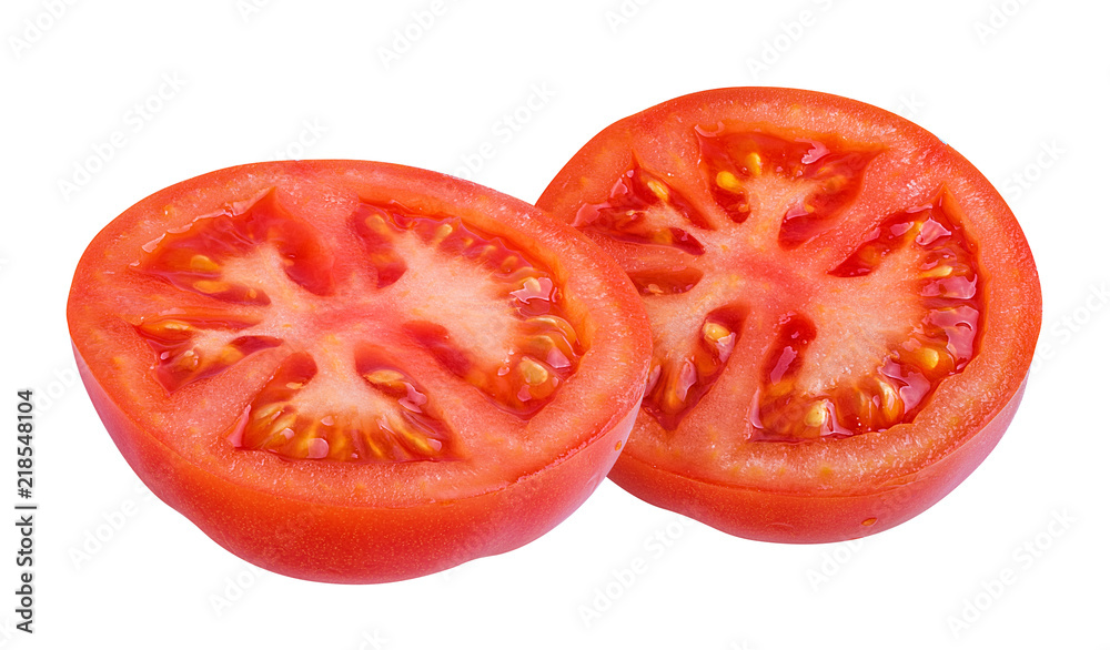 Fresh sliced tomato isolated on white background with clipping path Fresh sliced tomato isolated on white background with clipping path