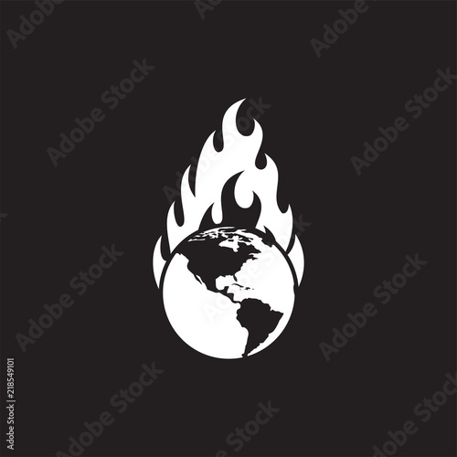 Global Warming logo icon vector template
