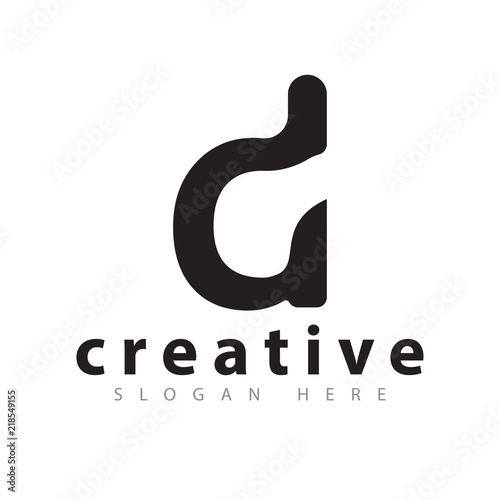 D Letter logo icon vector