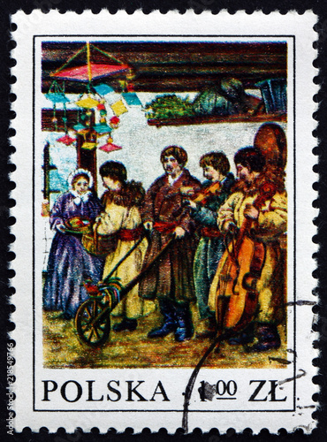 Postage stamp Poland 1977 Easter Cock, Folk Customs