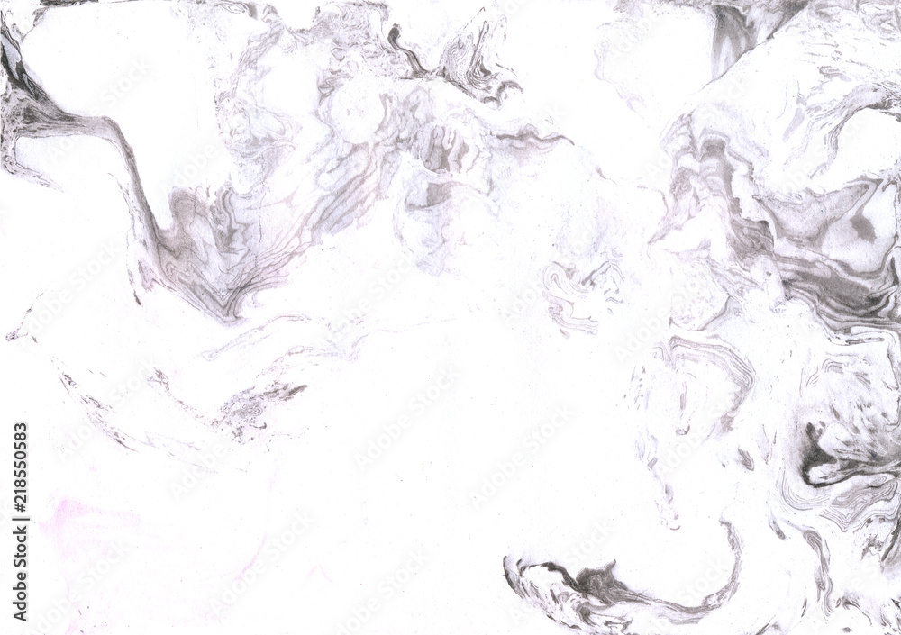White and grey marble background.