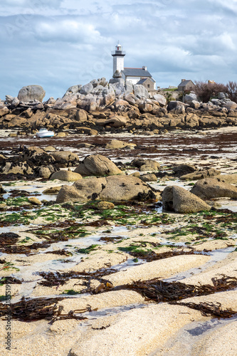 Pontusval lighthouse, Bretagne (Brittany), France photo