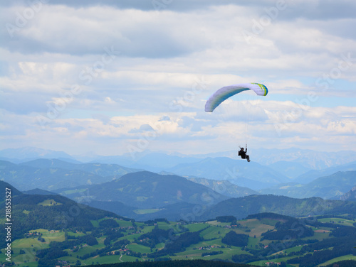 View of a paraglider