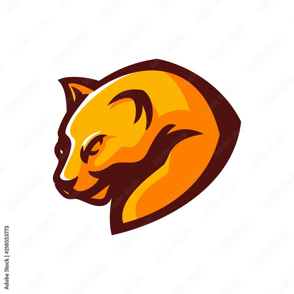 jaguar/puma esport gaming mascot logo template Stock Vector | Adobe Stock