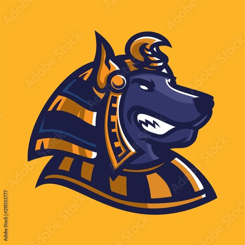 Anubis esport gaming mascot logo template