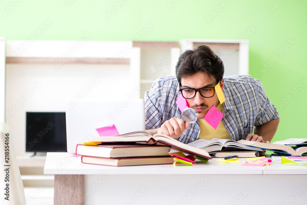 Student preparing for university exams with many conflicting pri Student preparing for university exams with many conflicting pri