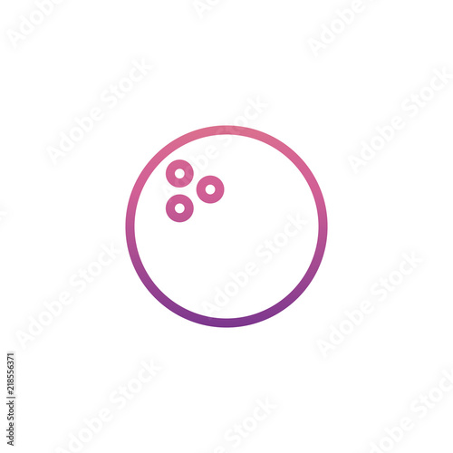 bowling ball icon in Nolan style