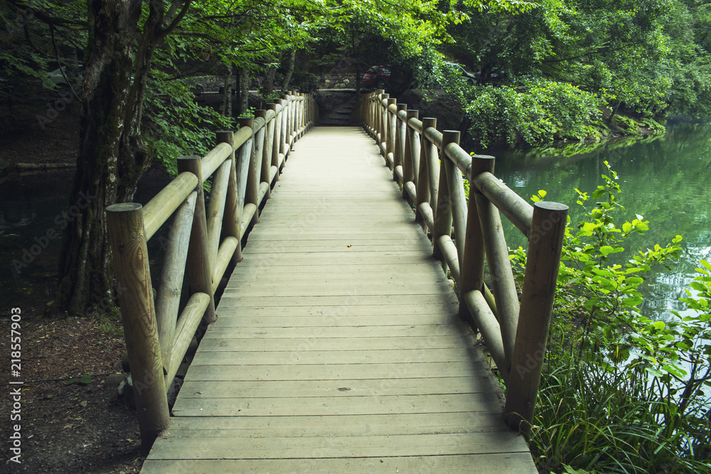 wooden bridge background in bolu yedigoller wooden bridge background in bolu yedigoller