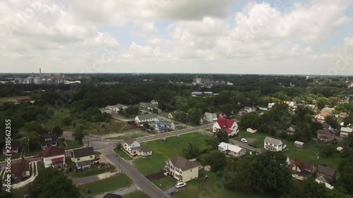 Aerial footage above the towns of Blades and Seaford, located in Sussex County, Delaware, United States. The Nanticoke River runs through them both. photo