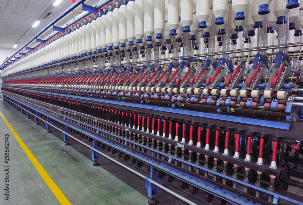 Machinery and equipment in a spinning production company Machinery and equipment in a spinning production company