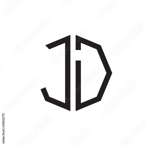 two letter JD octagon logo