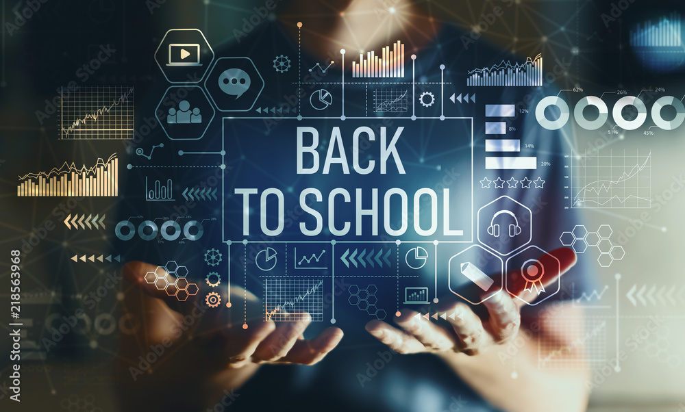 Back to school with young man in the night Back to school with young man in the night