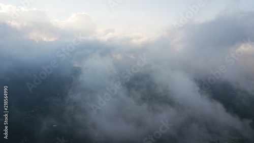 Aerial,cloudy weather