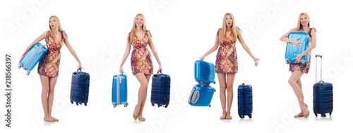 Woman preparing for travel on summer vacation