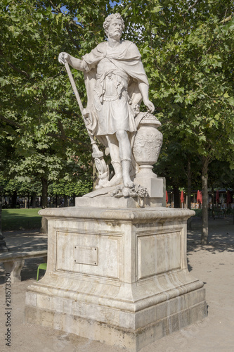 Sculptural composition in the Tuileries Garden in Paris