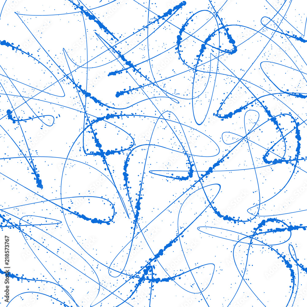Obraz premium Abstract grunge haotic lines vector seamless pattern