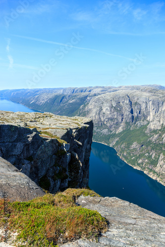 Preikestolen in the lysefjord of Norge