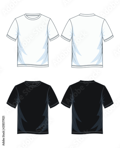 Blank t shirt. front look and back.