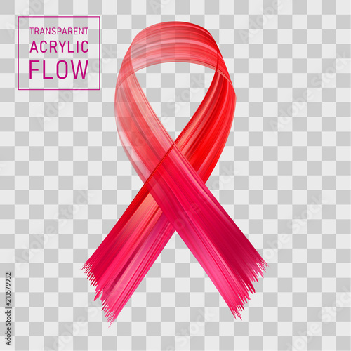 Pink ribbon flow, breast cancer awareness symbol
