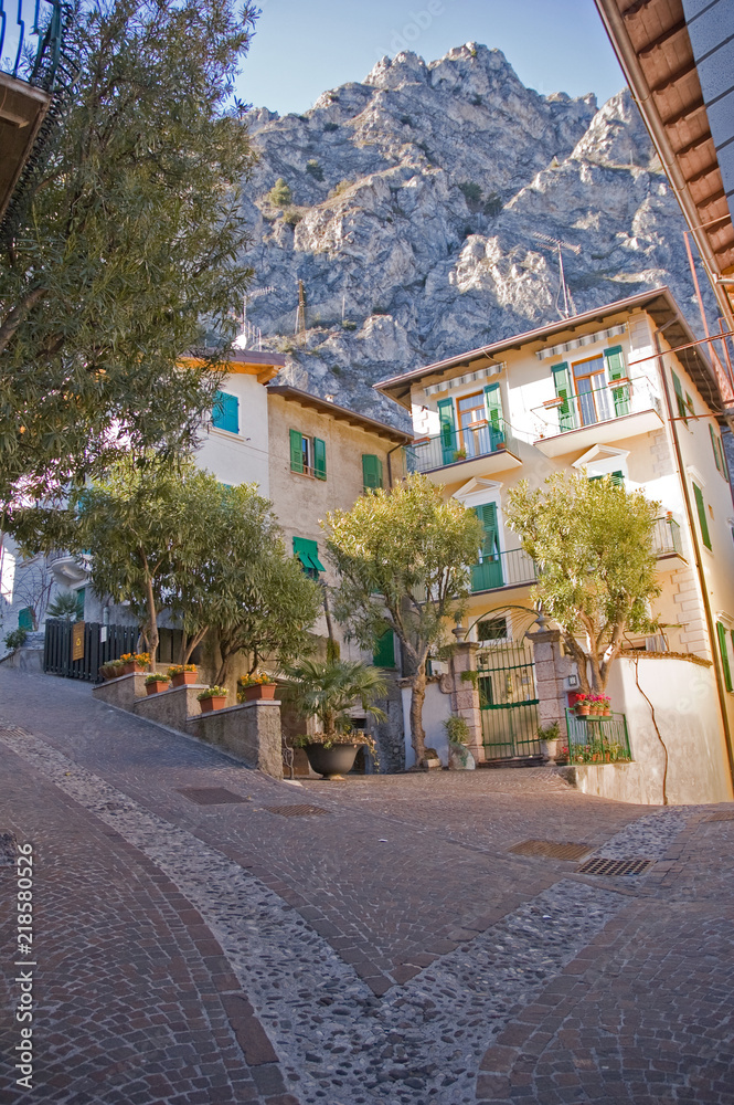 Shady street, Limone , Lake Garda