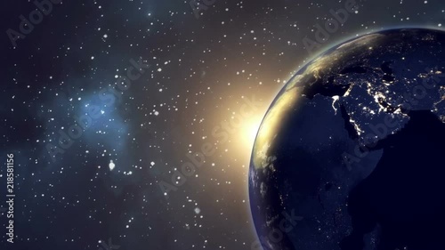 Sun Dawn In Space