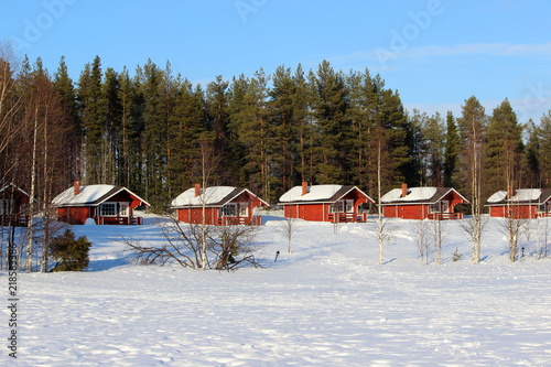 little huts in lapland, finland © Mira